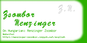 zsombor menzinger business card